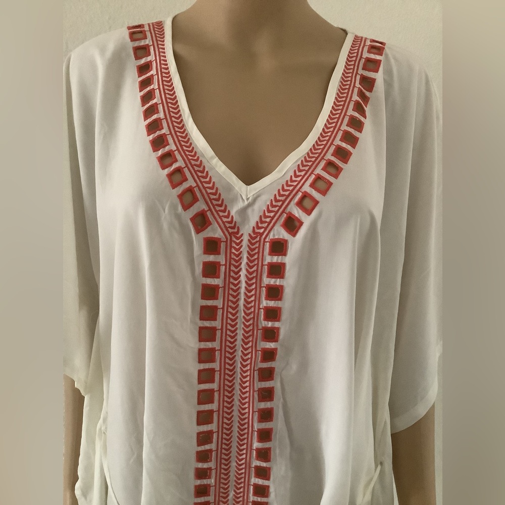 Green Dragon cover up tunic size M Regular women’s, Embroidery pullover